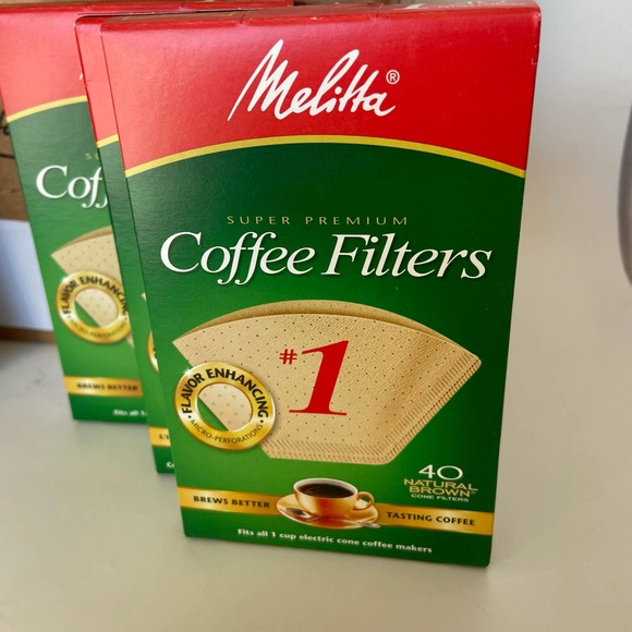 Melitta Coffee Filters #1 Natural Brown 40 Count 6 Pack - Picture 6 of 7
